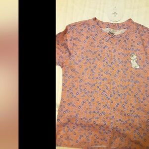 Pink flower tee with Marie